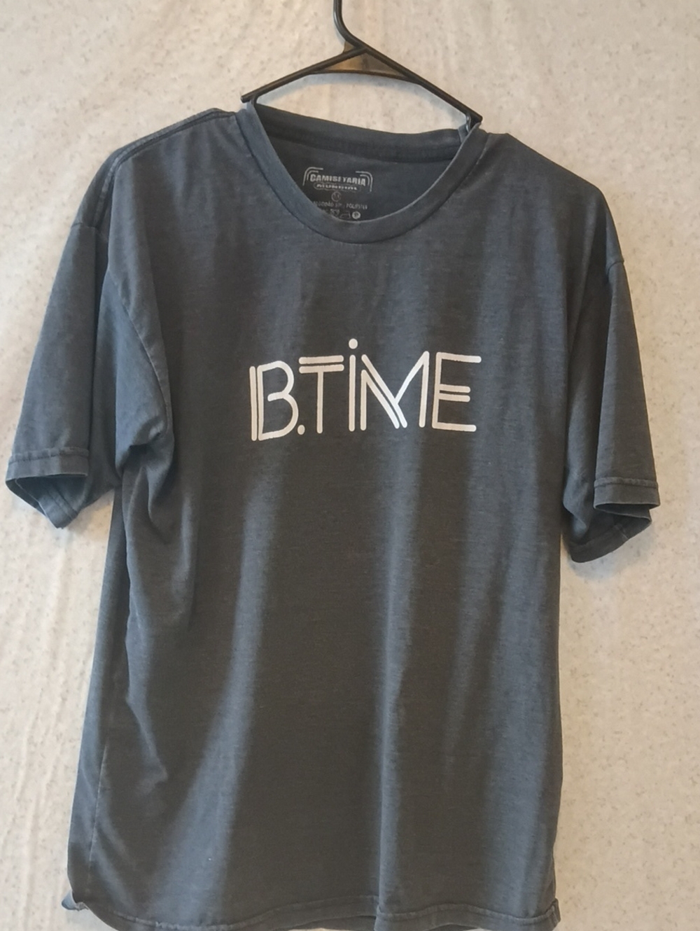 B.TIME Graphic Tee in Charcoal Gray